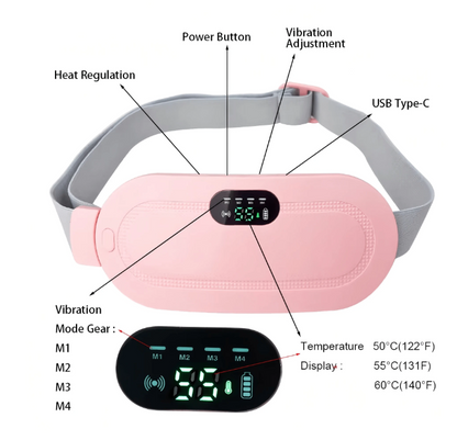 Period Cramp Relief Massager & Heating Pad-Portable - DropShp