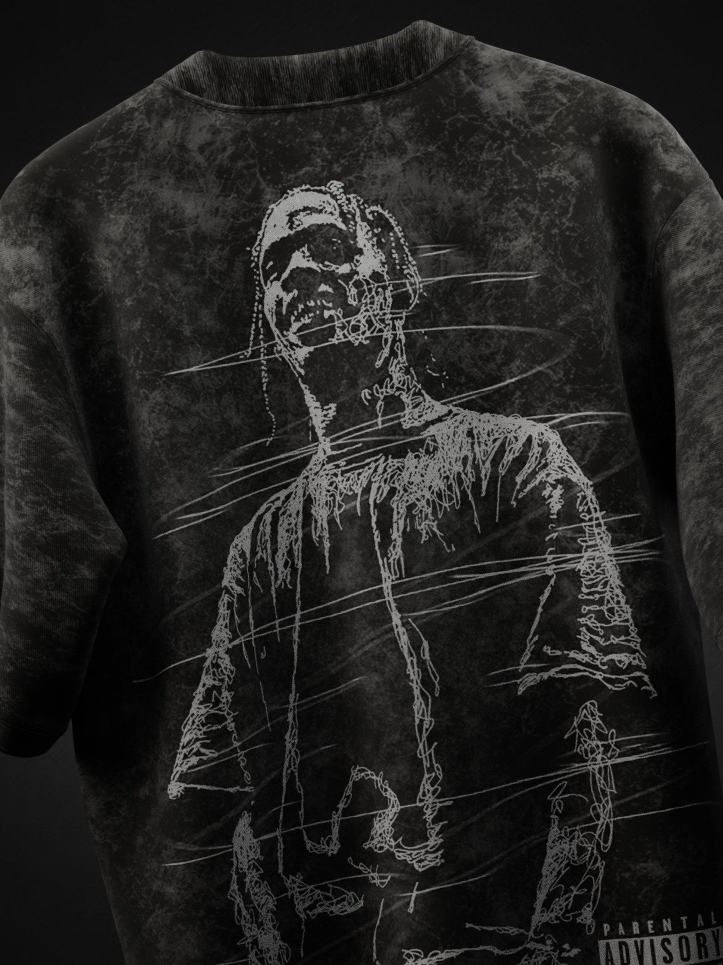 TRAVIS SCOTT ACID WASH OVERSIZED T-SHIRT