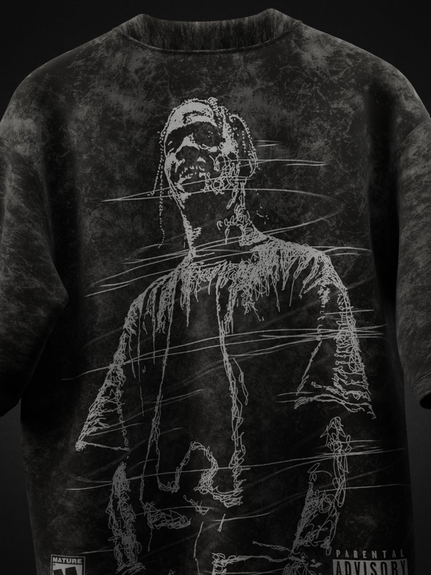TRAVIS SCOTT ACID WASH OVERSIZED T-SHIRT