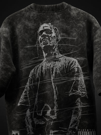 TRAVIS SCOTT ACID WASH OVERSIZED T-SHIRT
