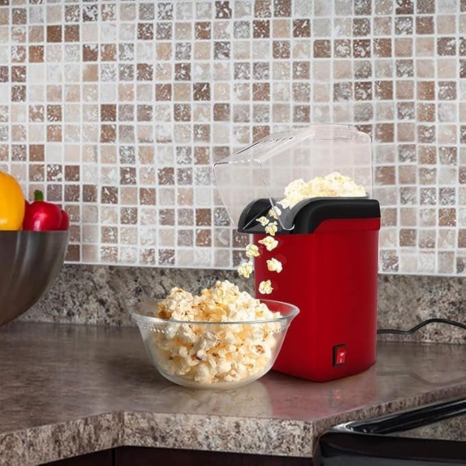 Mini Electric Popcorn Maker Machine with No oil needed, Healthy and Delicious Snack for Kids, Adults.Great for Holding Parties in Home