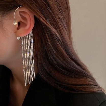 Korean Silver Tassel Earcuff - DropShp
