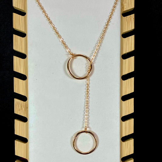 Double Ring Hanging Necklace - DropShp