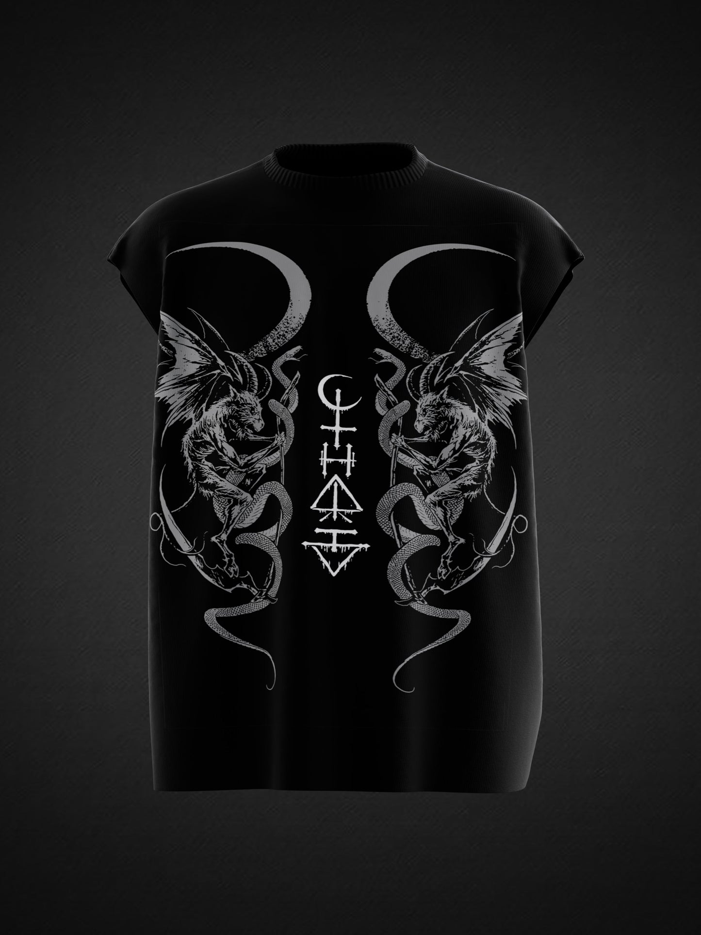 TWIN SATAN UNISEX BOXY VEST