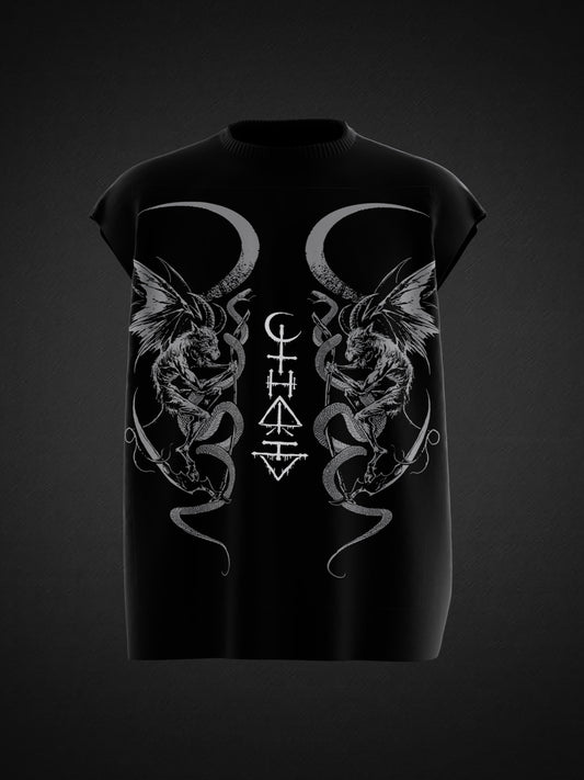 TWIN SATAN UNISEX BOXY VEST